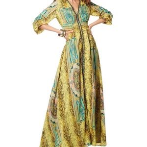 Garcia Printed v-neck long sleeves maxi dress